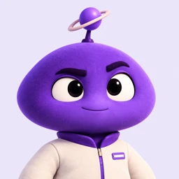 Inself, your violet company companion with a Saturn antenna